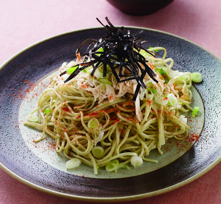 食谱:日式绿茶鸡丝凉面