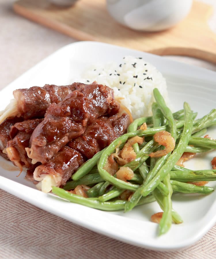 食谱:牛肉笋卷套餐